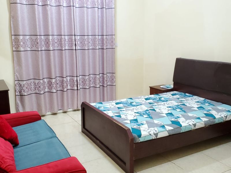 Furnished Bed Room With Attached Balcony Available In Al Nahda 2 AED 2300 Per Month